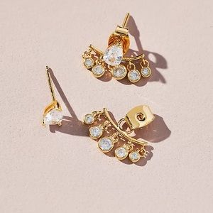 NWT Anthropologie Teardrop Crystal Earrings